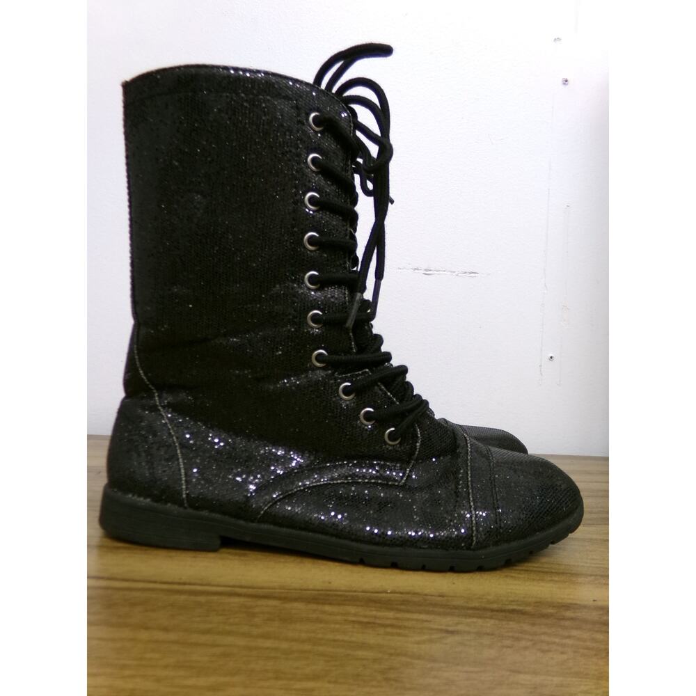 Dance Hip Hop Shoes Boots Balera WL088 Adult 6M Black Glitter